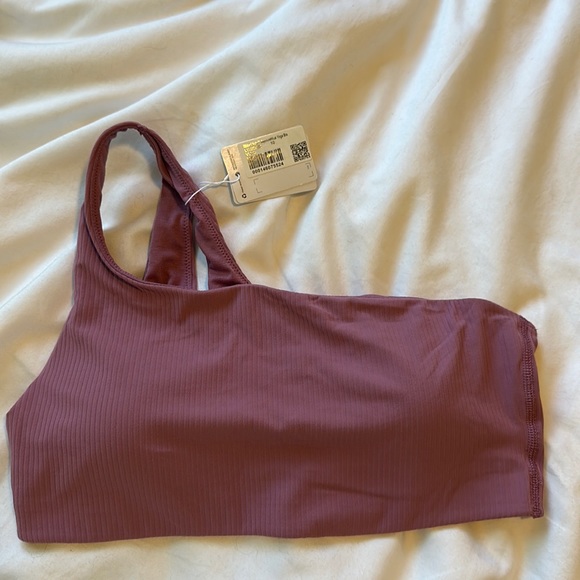 lululemon athletica Tops - Ribbed nulu asymmetrical yoga bra
